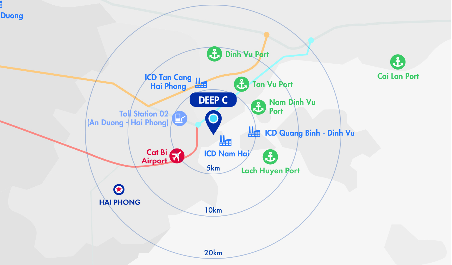 Cho thuê kho xưởng tại Khu Công Nghiệp Deep C Hải Phòng